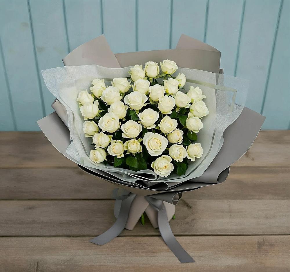 Букет Белоснежная нежность в Лобаново