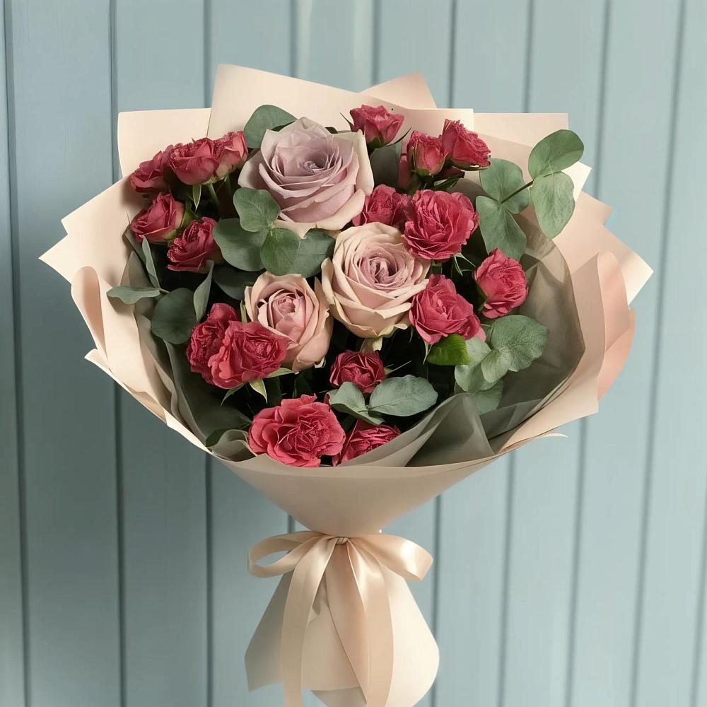 Букет цветов из: Гвоздики и Розы в Лобаново