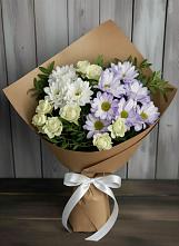 Букет цветов из:  Хризантемы и Розы в Лобаново