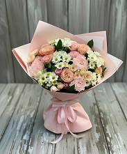 Букет цветов из:  Гвоздики, Розы и Хризантемы в Лобаново