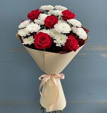 Букет цветов из:  Розы и Хризантемы в Лобаново