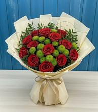 Букет цветов из:  Розы и Хризантемы в Лобаново