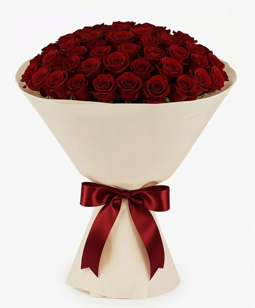 Букет 101 Бордовая роза Блэк Бакарра в Лобаново