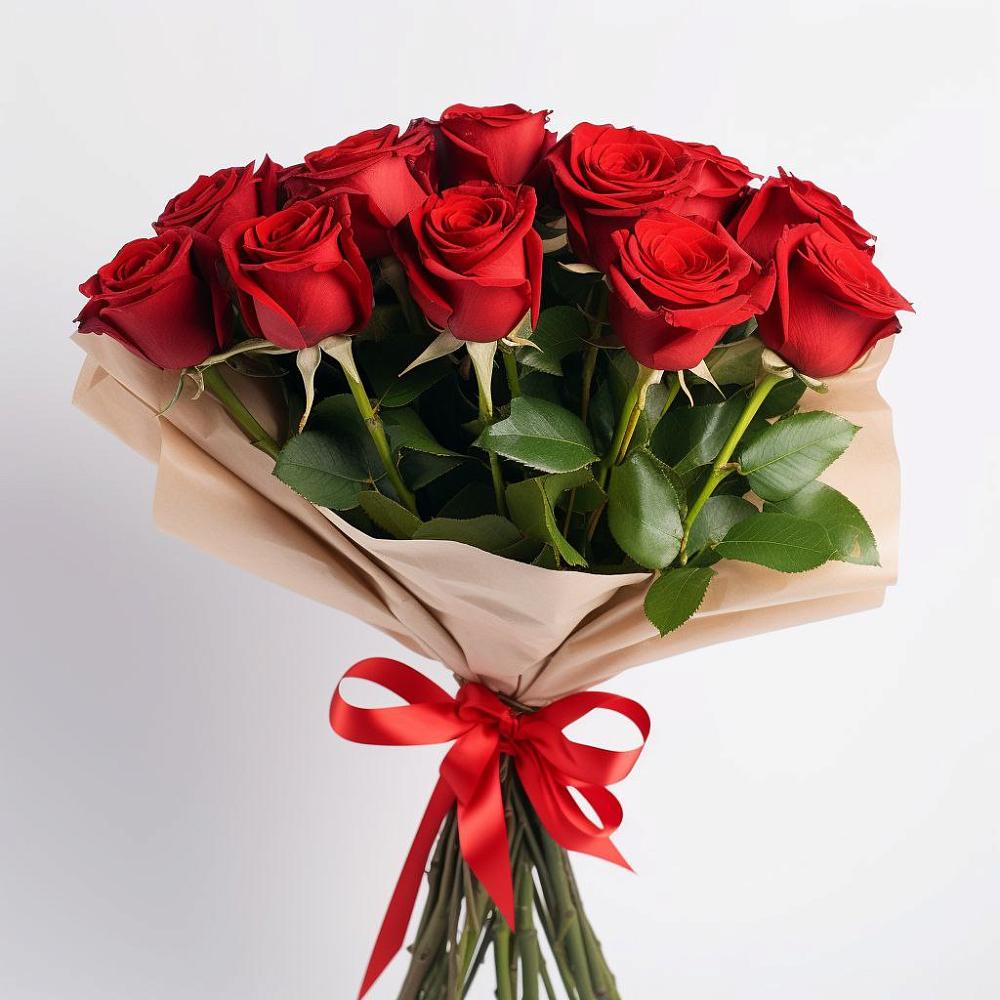 Букет 11 Красных роз Эдлесс Лав в Лобаново