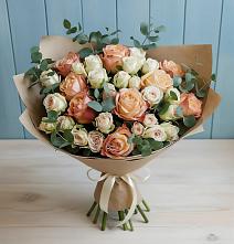 Букет цветов из:  Альстромерии и Розы в Лобаново